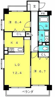 グランドソレーユ【203号室】の間取り