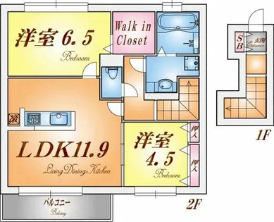 レガロ鈴蘭Ⅱ【2階】の間取り