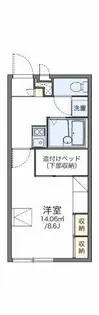 レオパレス大門【206号室】の間取り