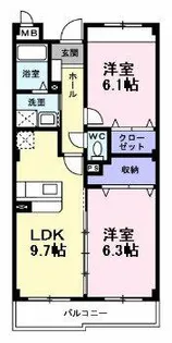 インヴィテ・ボヌールⅡ番館【1階】の間取り