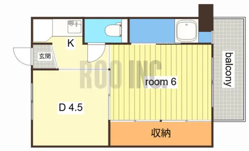 ビレッジハウス西夢前前第二2号棟【304号室】の間取り