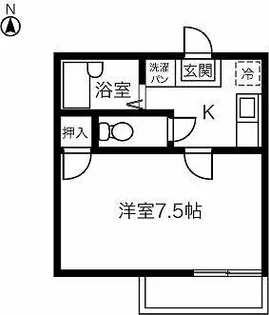 ゴールドハイツ【201号室】の間取り