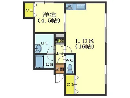 ビューハイツDT【2-C号室】の間取り