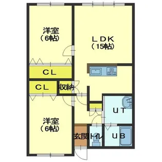 アールズコート【204号室】の間取り