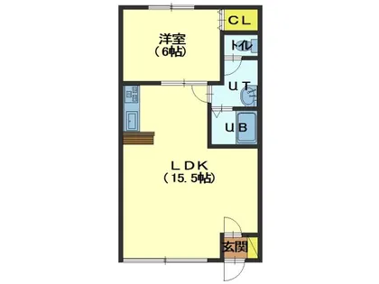 レストはまなす港【102号室】の間取り