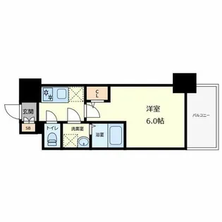 エスリード難波AGREA【14階】の間取り