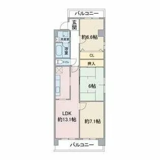 アソシア高社【2階】の間取り