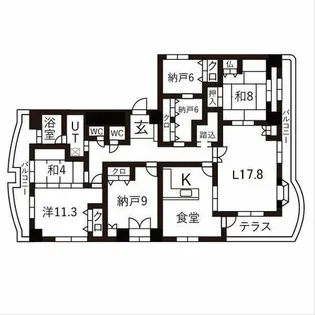 アイン橘【11階】の間取り
