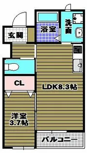 メゾンドソレイユ【1階】の間取り
