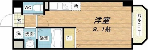 クリスタルエレガンス・EAST【3階】の間取り
