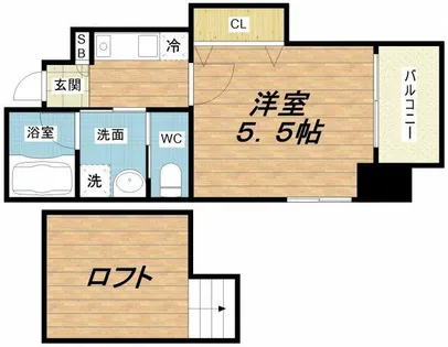 エイトステイツ玉造【7階】の間取り