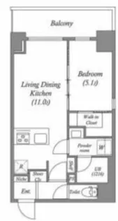 JP noie 上町台龍造寺【2階】の間取り