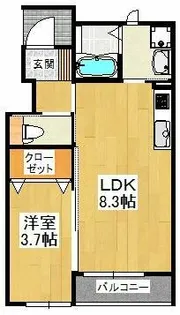 メゾンドソレイユ【1階】の間取り