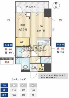S-RESIDENCE松屋町asence【4階】の間取り