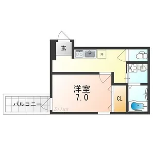 大阪府大阪市住之江区中加賀屋3丁目【アパート】の間取り
