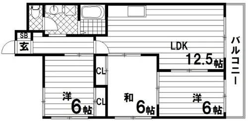 クレストコート【1階】の間取り