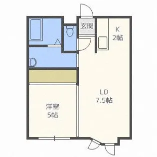 ピーナッツ厚別【103号室】の間取り