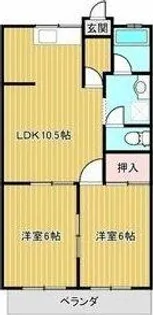 ミナミブルータウン光与【4階】の間取り