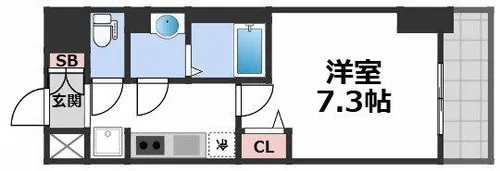 プリムール新深江【7階】の間取り