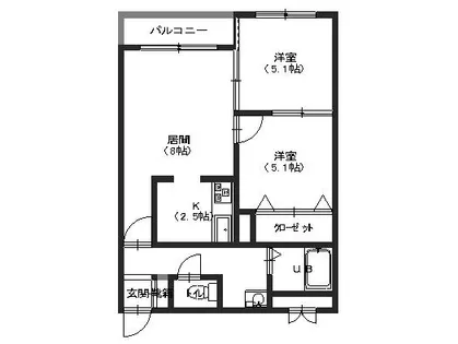ル・ノール人見町【106号室】の間取り