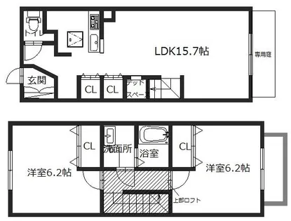 ヨーロピアンシャレー糸久 壱番館【5号室】の間取り