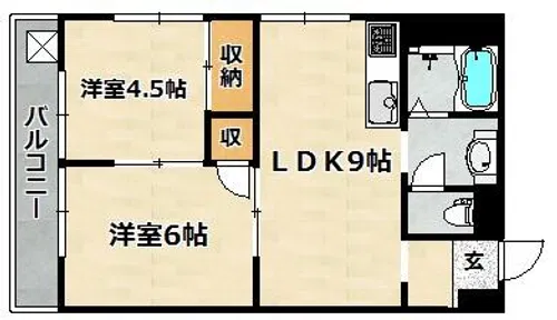 神装コーポ【2階】の間取り