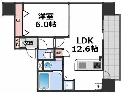 ブランシエスタ都島通【8階】の間取り