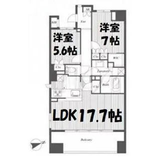 シティテラス名古屋代官町【5階】の間取り