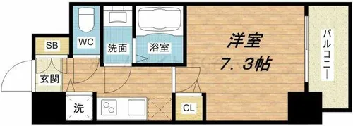 プレサンス玉造駅前ルージュ【6階】の間取り