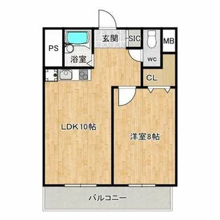 モンテベルデ北田辺【3階】の間取り