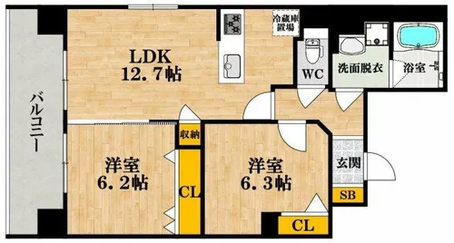 ふぁみーゆ夕陽ケ丘【11階】の間取り