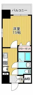ふぁみーゆ弁天町【601号室】の間取り