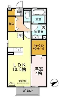 セントラルセジュール【207号室】の間取り