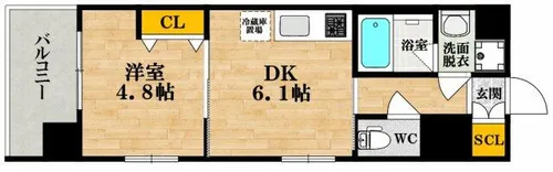 ふぁみーゆ夕陽ケ丘【7階】の間取り