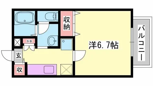 プログレス南新在家【203号室】の間取り