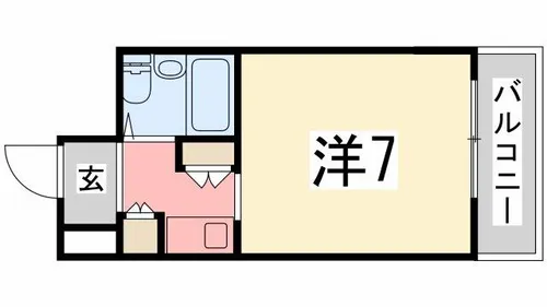 飾磨中村コーポ【C-8号室】の間取り