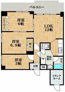 ガーデンハイム住吉【2階】の間取り