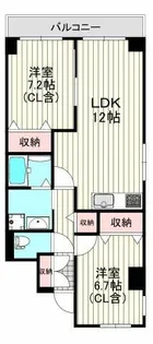 コーポノーブル【5階】の間取り