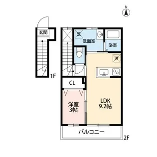 レジデンス花【2階】の間取り