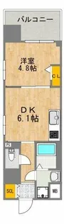 ふぁみーゆ夕陽ヶ丘【4階】の間取り