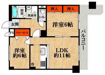 ボンドール四天王寺【4階】の間取り