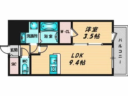 プレサンス長田レジェール【11階】の間取り