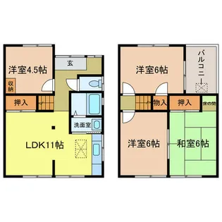 大阪府河内長野市汐の宮町【一戸建】の間取り