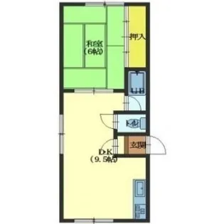 ハイツアップルKK【2階】の間取り