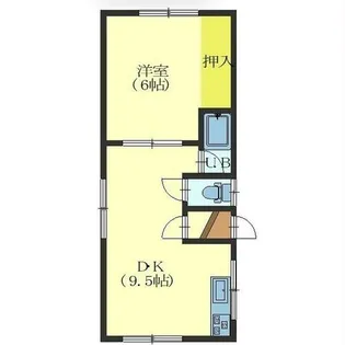 ハイツアップルKK【201号室】の間取り