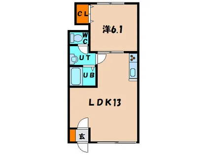 レストはまなす港【205号室】の間取り