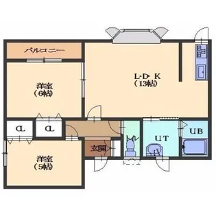 ハイツ昴【102号室】の間取り