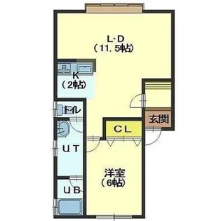 アッパーコースト追分【1階】の間取り