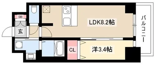 MAXIV東別院【7階】の間取り