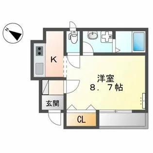 パシフィックパレス向山【1階】の間取り